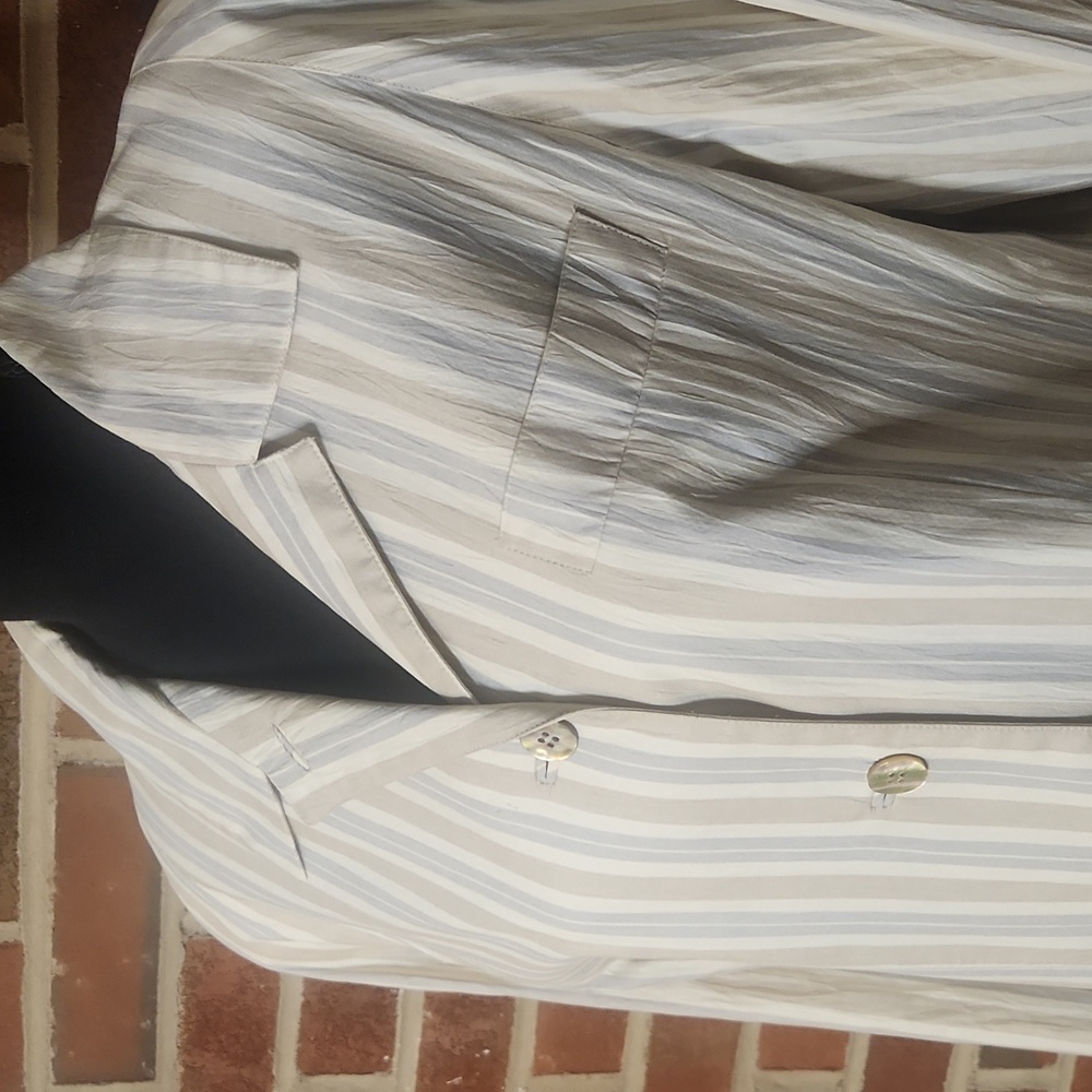 Vintage Ernst Strauss Striped Button-Up Blazer, Size 14 - Picture 2 of 10